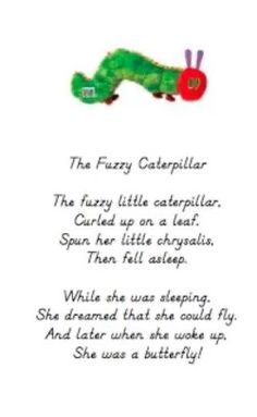 Caterpillar Quotes, Caterpillar Song, Preschool Circle Time Songs, Caterpillar Preschool, Butterfly Poems, Butterfly Lessons, Kindergarten Poems, Insects Preschool