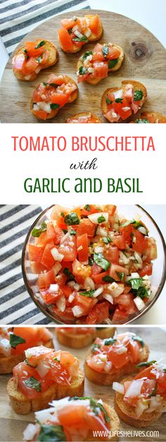 the cover of tomato bruschetta and garlic and basil by tomato bruschetta