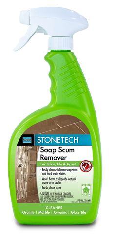 a bottle of stone tech soap on a white background