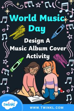 Design A Music Album Cover Activity For 3rd-5th Grade Music Album Cover, Album Cover Art, World Music