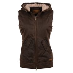 Style Number: 29678-BRN. Brown heidi vest. 2-Way zipper. Berber lined. Quilted accents. Water resistant. Concealment pocket. Dual entry hip pockets. Hood with adjustable shock cord. Shell: 65% cotton, 35% polyester. Lining: 100% polyester. Concealed Carry Vest, Paddock Boots, Riding Tights, Western Store, Brown Vest, Country Boots, Trading Company, The Ranch, Navy Color