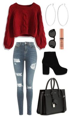 Red Sweater, Winter Mode, Casual Winter Outfits, Woman Fashion, Girls Fashion Clothes, Fall 2018