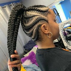 Neat Hairstyles, Vacay Hair, Braid Ponytail, Pony Tails, Feed In Braids Hairstyles, Goddess Braids Hairstyles, Bun Bun, Braided Bun Hairstyles