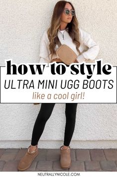 Get ready to slay the winter fashion game with our guide on Chic Mini Uggs Outfit Ideas You'll Want to Copy! Explore the versatility of Mini Uggs in Women's Fall Outfit and discover how to style them for any occasion. Whether you're running errands or meeting friends for brunch, we've got the perfect Winter Outfits With Uggs for you. Mini Ugg Boot, Ugg Boot Outfits, Short Boots Outfit