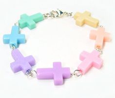 Goth Cross, Kawaii Bracelet, Pastel Accessories, Kawaii Fairy, Pastel Punk, Pastel Jewelry, Pastel Goth Outfits, Kawaii Pastel Goth, Jewelry Cross