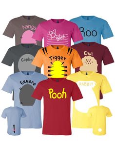 a group of t - shirts that are all different colors