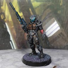 Cyberpunk Props, Futuristic Warfare, Corvus Belli Infinity, Necromunda Gangs, Star Fighter, Infinity The Game, Sci Fi Miniatures, Black Armor