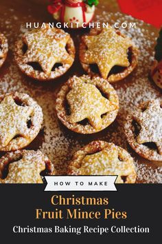 christmas fruit mince pies with text overlay