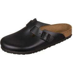 Birkenstock Boston mules black Natural leather - Bartel-Shop Spring Outdoor Leather Clogs, Cork Clogs With Removable Insole, Slip-on, Outdoor Closed Toe Synthetic Mules, Closed Toe Cork Clogs With Removable Insole, Casual Cork Clogs With Removable Insole, Cushioned Closed Toe Mules For Outdoor, Closed Toe Mules With Cushioned Footbed For Outdoor, Outdoor Closed Toe Mules With Leather Footbed, Spring Leather Clogs With Cork-bed Midsoles