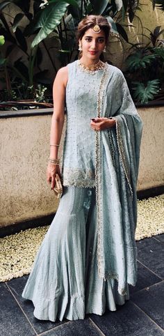 Pastel Blue Shara for the bridesmaids.  #wedding #indianwedding #indianfashion #indianbride #indianwear #weddingdress #weddingideas #dresses #bridesmaids #bridesmaidsdresses #bridesmaiddress Sonam Kapoor Wedding, Desi Attire, Indian Reception, Diwali Outfits, Indian Bridal Sarees, Indian Outfits Lehenga, Indian Bridal Dress, Sonam Kapoor