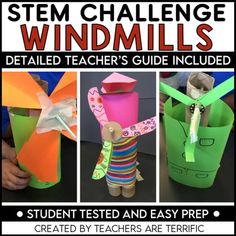 STEM Challenge Build a Windmill Engaging Engineering Activity | TPT Build A Windmill, Easter Science, Kindergarten Stem, Steam Ideas, Stem Classes, Stem Elementary, Teaching Stem, Stem Lab, Stem Programs