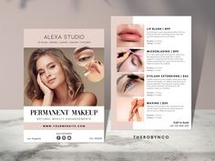 a brochure for a permanent makeup studio