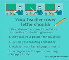 the teacher cover letter should be used to help students learn how to read and write