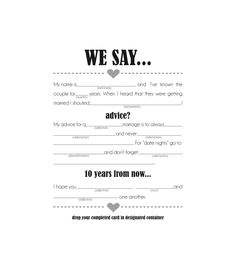 a poster with the words we say