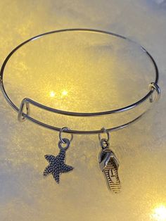 Handmade Beach Time Charm Silver Expandable Bracelet Cheap Silver Charm Bracelet For Beach, Beach Time, Arm Band, Pendant Necklaces, Jewelry Necklace Pendant, Etsy Accessories, Jewelry Necklaces, Accessory Gift, Necklaces