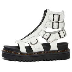 (WMNS) Dr. Martens Olson Sandals White 26561100 (Women's/Thick Sole) Sandals White, Stylish Sneakers, Dr. Martens, Perfect Pair, Your Perfect, Sandals, Sneakers, White