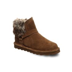 Enjoy comfort and style with these Bearpaw Konnie women's faux-fur winter boots. Click this FOOTWEAR GUIDE to find the perfect fit and more! BOOT FEATURES Soft faux fur collar Harness ring detail Treated with NeverWet technology Lightweight blown rubber outsoleBOOT CONSTRUCTION Suede, faux fur upper Wool blend lining Rubber outsoleBOOT DETAILS Round toe Pull-on Sheepskin footbed 5-in. shaft 10-in. circumference Size: 6. Color: Hickory. Gender: female. Age Group: adult. Casual Brown Faux Fur Boots, Faux Fur Collar, Fur Collar, Fur Collars, Ugg Boots, Winter Boots, Gender Female, Wool Blend, Faux Fur