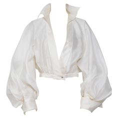 Tekken 2, Claude Montana, White Silk Blouse, Shirts Crop, White Shirt Blouse, Look Retro, Crop Top Shirts, Maxi Skirts, Fantasy Fashion