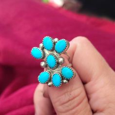 Vintage Navajo Turquoise Ring. I Think It's About A Size 6 1/2 Navajo Rings, Navajo Jewelry, Navajo Turquoise, Ring Color, Vintage Navajo, Vintage Turquoise, Jewelry Vintage, Womens Jewelry Rings, Turquoise Ring