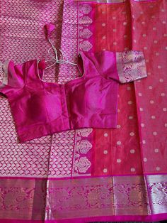 Handloom venkatagiri tissue saree. Fall and pico done blouse size 38-42 Pink Tussar Silk Blouse With Traditional Drape, Wedding Handloom Tissue Silk Blouse, Handloom Katan Silk Blouse For Festivals, Tussar Silk Blouse For Puja With Self Design, Tissue Silk Blouse With Self Design, Pink Tussar Silk Blouse With Pallu, Festival Handloom Katan Silk Blouse, Pink Tussar Silk Blouse For Festivals, Cotton Silk Blouse With Zari Weaving For Puja