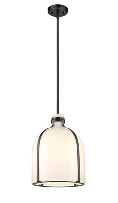 Z-Lite - 818-12MB - One Light Pendant - Pearson - Matte Black Arteriors Chandelier, Ceiling Fan Chandelier, Seeded Glass, Black Chandelier, Chandelier Lamp, Dining Room Kitchen, Hanging Pendant Lights, Elegant Lighting, Light Chandelier