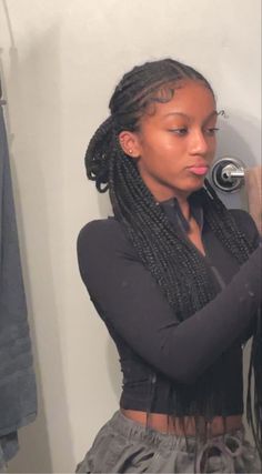 Natural Looking Box Braids, Braided Hairstyles With Beads, Trendy Braided Hairstyles, Hairstyles With Beads, Cute Braided Hairstyles, Cute Box Braids Hairstyles, Protective Hairstyles Braids, Pretty Braided Hairstyles