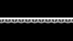 a white lace border on a black background