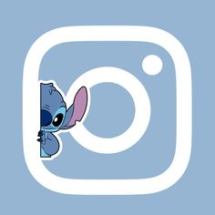 an image of a blue and white instagram logo with the letter o in it