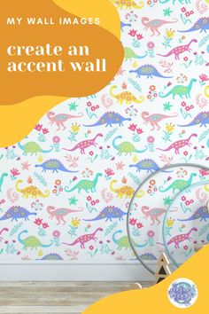 Wallpaper Peel and Stick Wallpaper Cute Dinosaur Removable Wallpaper Cute Dinosaur Wallpaper, Room Decor Amazon Finds, Nursery On A Budget, Cute Baby Nursery, Cartoon Nature, Elephant Themed Nursery, Colorful Dinosaur, Dinosaur Wallpaper, Wallpaper Wall Art