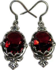 Ruby Pin Earrings, Stylish Victorian Jewelry Design Red Ruby Earrings, Earring Pins, Pin Earrings, Pin Design, Floral Brooch, Luxury Rings, Ruby Earrings, Stylish Earring, Cubic Zirconia Earrings