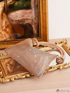 Bird in Bag - Glitzy Evening Clutch Bag for Glamorous Occasions Glamorous Sparkling Bags For Gifts, Glamorous Metallic Bag For Night Out, Gold Glitter Bags For Night Out, Trendy Metallic Party Bags, Color Champagne, Evening Clutch, Evening Clutch Bag, Printed Bags, Square Bag