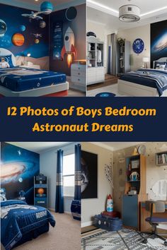 12 Photos of Boys Bedroom Astronaut Dreams Bedroom Attic Ideas, Boys Dinosaur Bedroom, Astronaut Theme, Galaxy Bedding, Space Themed Room, Bedroom Decor Cozy, Rocket Ship