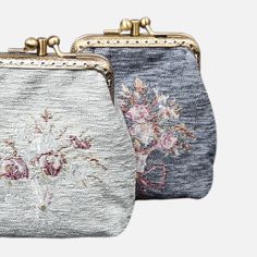 With a nod to the Victorian era, MCW’s freshly combines the classic and elegant design of the traditional carpet bag with a textural and tactile twist.The main body of coin purse is made with rich chenille carpet, cotton floral canvas, and brass clasp with double kiss lock.There are pockets for ID and cards on both side of middle panel, which makes this coin purse very functional and easy to organize your ID, cards, money and coins. This Victorian Carpet Coin Purse is going to be your daily comp Elegant Tapestry Bag As Gift, Elegant Tapestry Bag Suitable For Gift, Elegant Tapestry Bag For Gift, Elegant Tapestry Bag Perfect For Gifts, Elegant Tapestry Bags For Gifts, Handmade Travel Bag, Victorian Carpet, Bridesmaid Groomsmen Gifts, Gift Bouquet