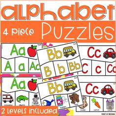 the alphabet puzzles for kids to practice letter recognition and spelling with their own pictures,