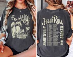 Jelly Roll The Beautifully Broken Tour 2024  Shirt,Jelly Roll 2024 Concert Unisex,Jelly Roll Shirt, Country Music Shirt,Gift For Fan Tee NOTE ABOUT SHIPPING & CUSTOMS I use local printers in United States, Canada, UK, Australia. Germany & Italy. This ensures that you will never be charged with surprise customs fees on your tee. . All t-shirts are custom made to order and are printed using the latest ink to garment technology, a technology superior to heat transfer or screen print. - Heather colors are 52% combed and ring-spun cotton, 48% polyester - Athletic and Black Heather are 90% combed and ring-spun cotton, 10% polyester - Solid Colors 100% pre-shrunk cotton - Fiber content may vary by color FOR THE BEST FIT; (See Size Chart in Images). 1) Lay a t-shirt on a flat surface. 2) Measure t Jelly Roll Shirts, Country Music Shirt, Beautifully Broken, Country Music Shirts, Western Style Outfits, Jelly Roll, Style Outfits, Flat Surface, Western Style