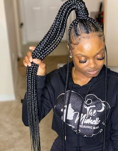 Feed In Ponytail, Cornrow Ponytail, Cornrows Braids For Black Women, Cornrow Braids, Box Braids Hairstyles For Black Women