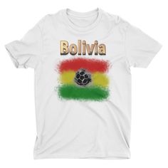 - Custom Bolivia Soccer T Shirt: This soccer tshirt features a Bolivia graphic on the front, and you can also customize the back with your own name and number! It is perfect for any Bolivia fan for either watching your favorite team or playing in a tournament with your team. - Comfortable Combed Cotton Material: Our Bolivia shirts are made with combed cotton, giving you a comfortable feel and fit. They also feature side seams, which provide a structured fit and are perfect for both men and women White Sports Fan T-shirt With Custom Print, White Sublimation Print Sports Fan T-shirt, White Custom Print Sports Fan T-shirt, Soccer Tshirt, Soccer T Shirt, Soccer Shirt, Soccer Shirts, Beautiful Stickers, Logo Sticker