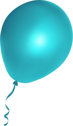 a blue balloon with a string attached to it