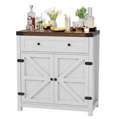 PRICES MAY VARY. [Ample Storage Space]: The kitchen storage cabinet has a large drawer and two-door cabinet with an adjustable shelf to meet your storage needs for coffee beans, condiments and some miscellaneous items, while the wide tabletop can hold a microwave and coffee maker. [Farmhouse Style]: A combination of delicate wood grain and antique metal, the dining sideboard's minimalist design conveys a rustic style,flexibly dividing the coffee station table into different hidden and open areas while saving space. [Multifunctional Storage Cabinet]: Not wanting to be used as a dining cabinet, this decorative cabinet can also be used as a bathroom floor cabinet to store toiletries, a coffee bar cabinet in the living room to store coffee pots, or even as a hallway console to display family p Coffee Cabinet Station, Storage Cabinet For Kitchen, Cabinet For Kitchen, Coffee Bar Cabinet, Bedroom Storage Cabinets, Cabinet With Drawer, Dining Sideboard, Bathroom Floor Cabinets, Furniture Storage Cabinets