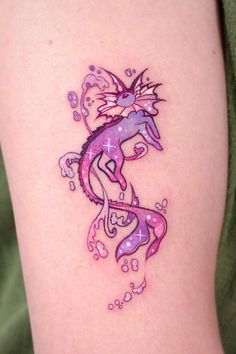 Eevee Tattoo Design, Regular Show Tattoo Ideas, Eeveelutions Tattoo, Feminine Tattoo Thigh, Vaporeon Tattoo, Shiny Tattoo, Shiny Vaporeon, Hairstyles Wallpaper, Anime Tattoo Ideas