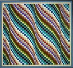 "This is a pattern for making a bargello quilt. The pattern lists all the necessary supplies and fabric you will need to complete a king size, 106\" X 98\", bargello quilt, along with step by step instructions. Before adding the border the dimensions of the quilt are 98\"X 90\" so the border width could be adjusted if you wanted to adjust the size of the quilt. The pattern is a digital file that the buyer will download after purchase. There is also a separate design chart to download for easier Bargello Quilt Patterns, Bargello Quilt, Bargello Quilts, Bead Loom Designs, King Size Quilt, Loom Beading, Quilt Shop, Quilt Pattern, Digital Pattern