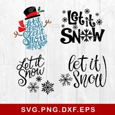 snowman svg cut files for christmas and new year's event designs