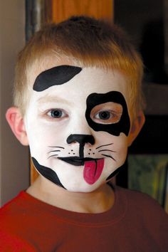 #dog Dog Face Paints, Carnaval Make-up, Carnival Makeup, Face Painting Easy, Kids Face Paint, Halloween Makeup Scary, Face Painting Halloween, Puppy Face, Face Painting Designs