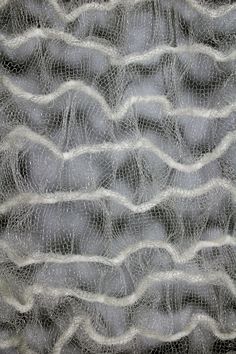 an image of the back side of a piece of fabric with wavy lines on it