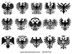 black and white eagle emblems