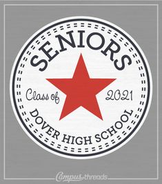 a red star is on the back of a gray and white sticker that says seniors class of 2009