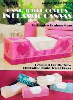 the cover of an article in knitting magazine with pink and blue furniture on it, including a