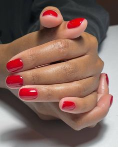 8 Nail Trends for 2024 That Are Going to Be Everywhere | Who What Wear UK Cherry Red Manicure, Cherry Red Nails, Natural Nails Manicure, Cherry Nails, Red Nail Polish, Red Nail, Nail Styles, Manicure Y Pedicure, Minimalist Nails