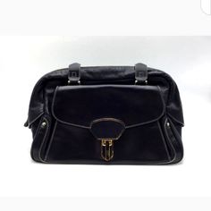 This Is A Brand New With Tags Cole Haan Zip Satchel In Black Leather. New With $375 Tags. No Dust Bag Black Satchel For Work With Turn-lock Closure, Designer Black Bag With Turn-lock Closure, Satchel Purse, Cole Haan, Satchel, Dust Bag, Black Leather, Bag Lady, Purse