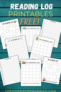 the reading log printables are great for kids and adults to practice their reading skills